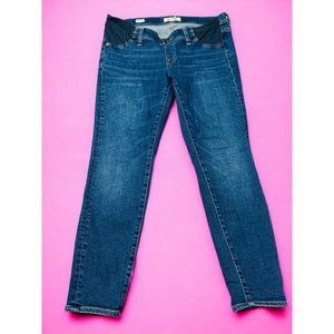 Madewell Maternity Skinny Jeans Women's 30 Blue Side Panel Stretch Medium Wash